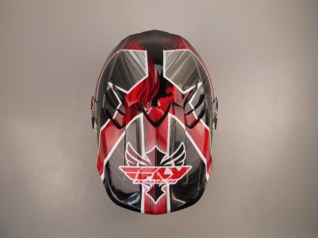 Шлем (кроссовый) FLY RACING F2 CARBON ACETYLENE белый/красный глянцевый (2015) (14521779060094)