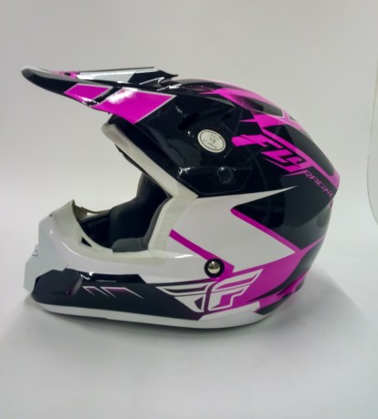 Шлем детский (кроссовый) Fly Racing  KINETIC IMPULSE розовый/черный/белый глянцевый (2015) (14895631978942)