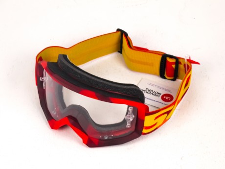 Очки SCOTT HUSTLE MX abstract red/clear Works (14660109352611)