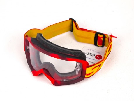 Очки SCOTT HUSTLE MX abstract red/clear Works (14660109358442)