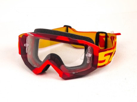 Очки SCOTT HUSTLE MX abstract red/clear Works (14660109366682)