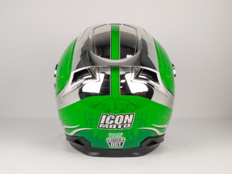Шлем Icon Airframe Claymore Chrome Green (14641132298512)