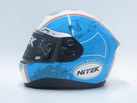 Шлем Nitek P1 Retro голубой глянцевый (14900044013969)