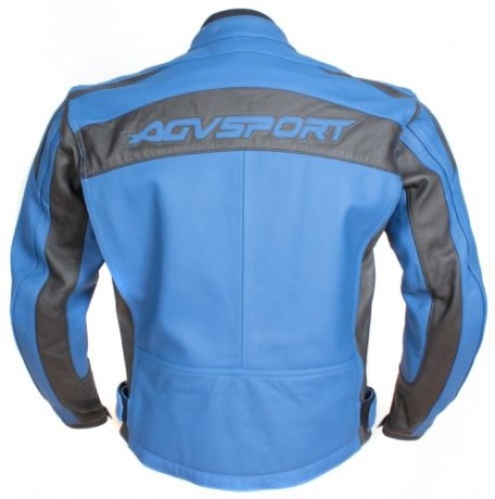 Куртка AGVSPORT  кожаная Topanga синяя (14664374817262)