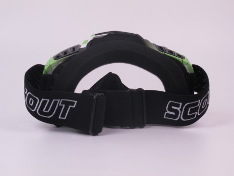 Очки мотокросс/спорт SCOUT (NK-1016) черные/зеленые (14858514602633)