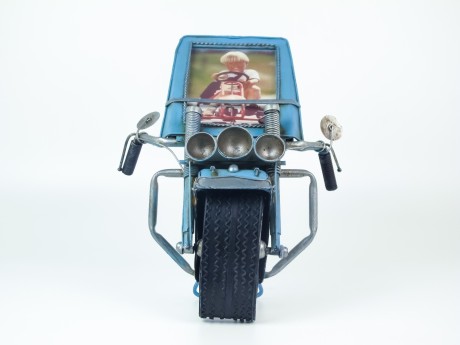 Рамка для фото в форме Мотоцикла (синего цвета) (14860227401961)