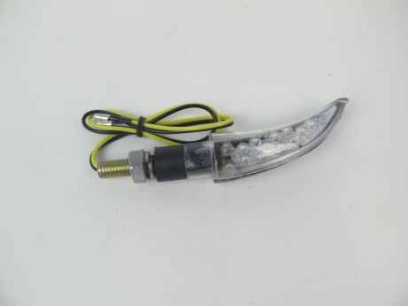 Боковой фонарь светодиодный в форме Перца (Рожки) карбон для мотоцикла  ВЫПИСЫВАТЬ ПО 2шт. тип KAWA (14866508478386)