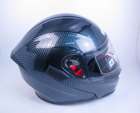 Шлем (модуляр) Ataki FF902 Carbon черный/серый глянцевый (14944250303517)