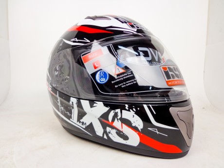 Шлем IXS интеграл HX 1000 STRIKE черно-бело-красный (14969174294629)