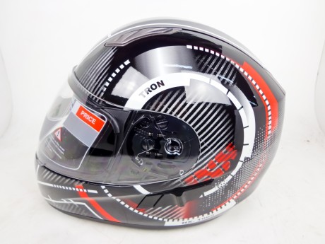 Шлем IXS интеграл HX 1000 THON чёрно-красно-серебристый (14969192418323)
