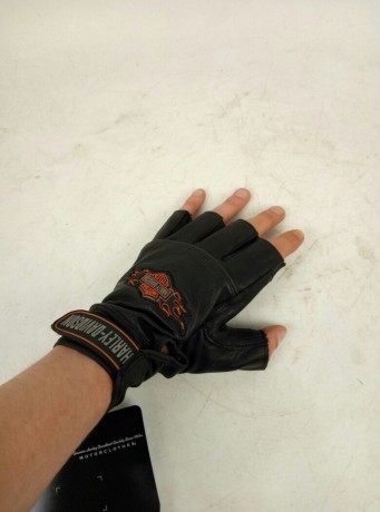 Перчатки Harley-Davidson Black без пальцев (1502895233164)