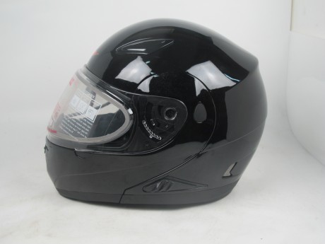 RSV Saturn, шлем модуляр, двойной визор, чёрный металлик (Metal Black) (15101548568803)