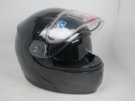 RSV Saturn, шлем модуляр, двойной визор, чёрный металлик (Metal Black) (15101548609121)