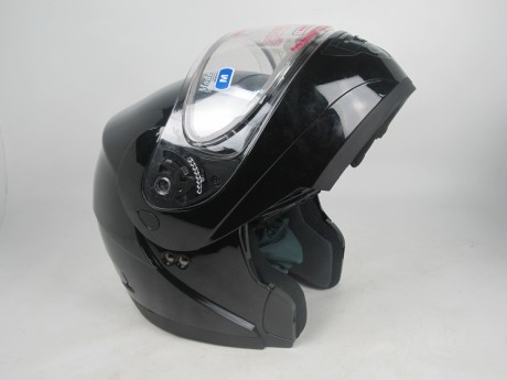 RSV Saturn, шлем модуляр, двойной визор, чёрный металлик (Metal Black) (1510154864307)