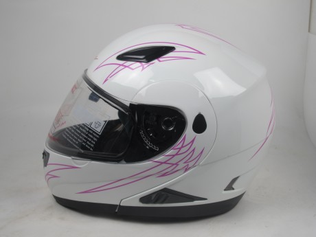 Шлем RSV Saturn DL Pins, бело-розовый (White/Pink) (15101546714446)