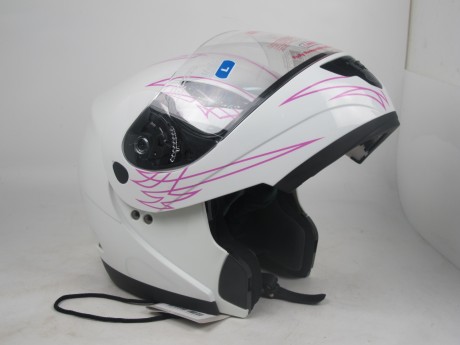 Шлем RSV Saturn DL Pins, бело-розовый (White/Pink) (15101546749845)