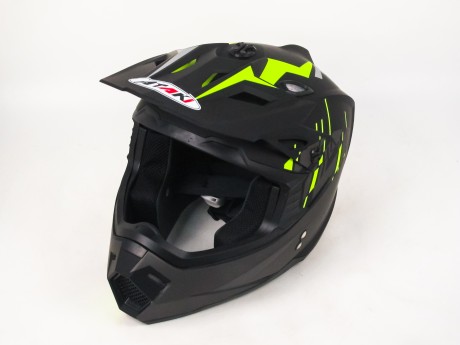 Шлем (кроссовый) Ataki MX801 Strike Hi-Vis желтый/черный матовый (1517508148541)