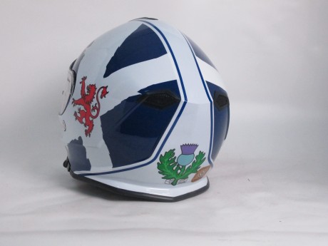Шлем (интеграл) UM V127 White\Blue (с солнцезащ. стеклом) (15217882974733)
