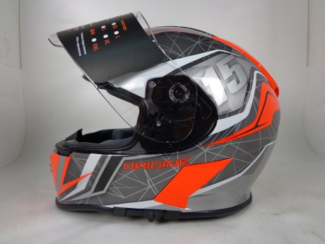 Шлем (интеграл) Origine GT Raider серый/черный/оранжевый (15282052875476)