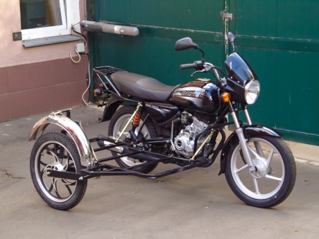 Мотоцикл Bajaj Boxer BM 150 с боковым прицепом (15300393340837)