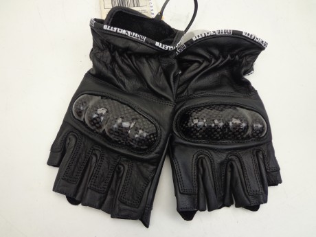 Перчатки MOTOCYCLETTO без пальцев HALF-FINGER BLACK, кожа (15514582565814)