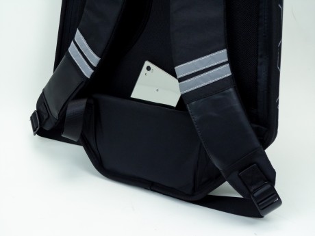  Рюкзак Diamond Backpack-Black Nylon with white lines (1533315955799)