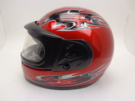 Шлем интеграл FALCON XZF01 (2 визора - простой и усиленный) (красный) (15489288541063)