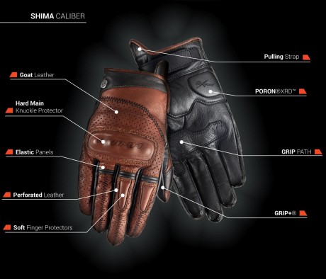 Перчатки SHIMA CALIBER brown (15556708715708)