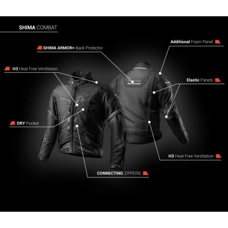 Куртка SHIMA COMBAT black (15558455922672)