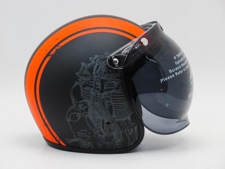 Стекло для шлема AFX 3-SNAP VINTAGE FLIP BUBBLE SHIELD SMOKE (15623500810387)