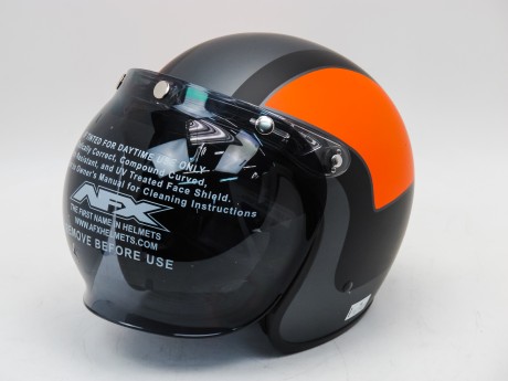 Стекло для шлема AFX 3-SNAP VINTAGE FLIP BUBBLE SHIELD SMOKE (15623501116688)