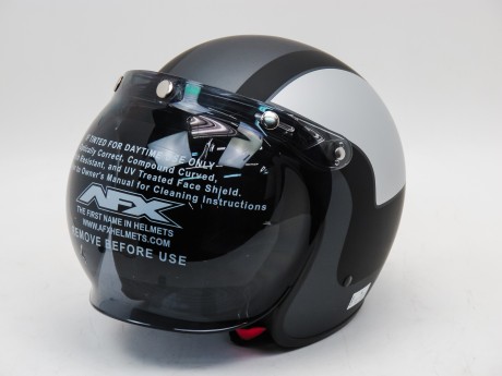 Стекло для шлема AFX 3-SNAP VINTAGE FLIP BUBBLE SHIELD SMOKE (1562350132532)