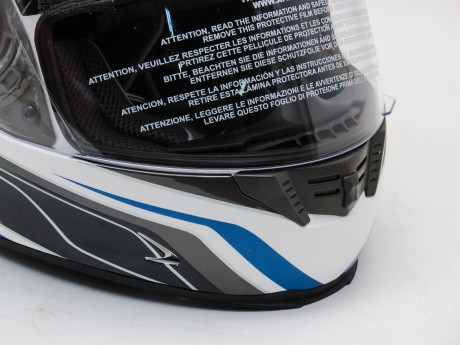 Шлем  AFX FX-24 STINGER STREET HELMET WHITE/BLACK/BLUE (15623497400995)