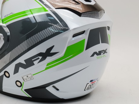 Шлем AFX FX-50 SIGNAL JET HELMET WHITE/GREEN (15623494844742)