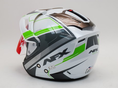 Шлем AFX FX-50 SIGNAL JET HELMET WHITE/GREEN (15623494846846)