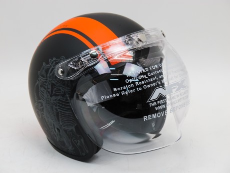 Шлем AFX FX-76 RACEWAY VINTAGE MATTE BLACK/ORANGE (15623495408139)