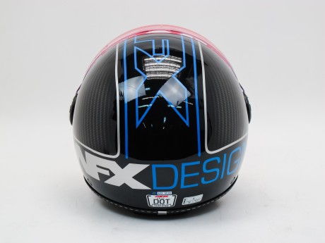 Шлем AFX FX-33 VELOCE SCOOTER HELMET BLACK/BLUE (15623396170585)