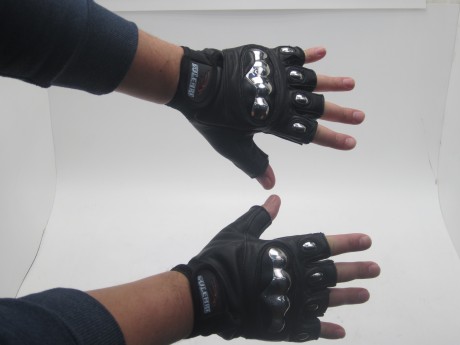 Перчатки FAST без пальцев (чёрные) (15790096317473)