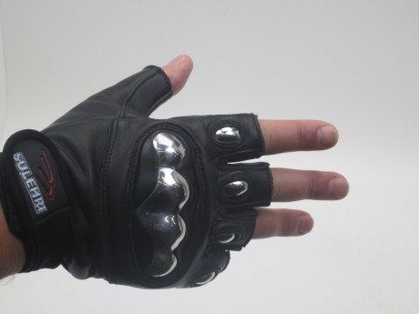 Перчатки FAST без пальцев (чёрные) (15790096424576)