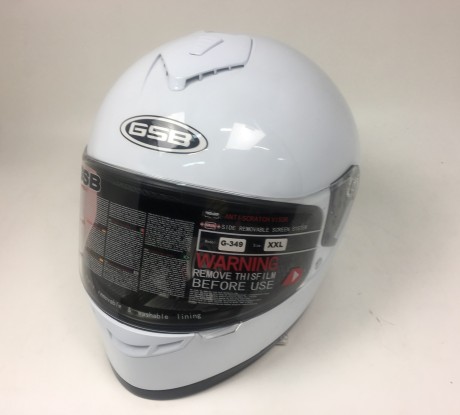 Шлем GSB G-349 White Glossy (15665449982616)