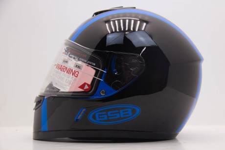 Шлем GSB G-349 BLACK&BLUE (16571247524024)