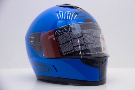 Шлем GSB G-349 BLACK&BLUE (16571247543588)