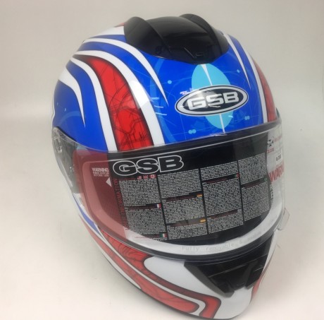 Шлем GSB G-350 Blue/Red (15665505995421)