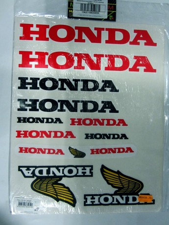 Комплект наклеек "Хонда" DS 001 виниловая (комплект 12 шт), размер 25*35см (15737161924905)