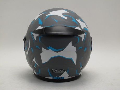 Шлем GSB G-263 Grey Matt/Blue (15919553861889)