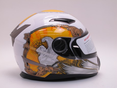 Шлем мото HIZER 526 white (15953544396035)