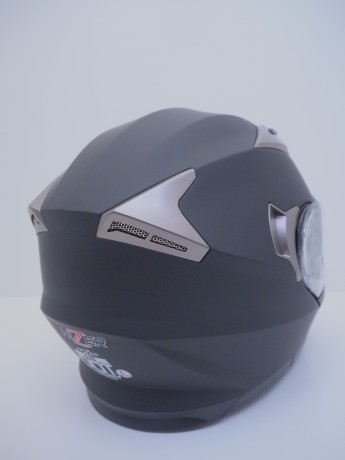 Шлем мото HIZER 625 matt black (16515918012423)