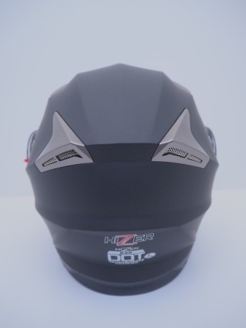 Шлем мото HIZER 625 matt black (16515918015317)