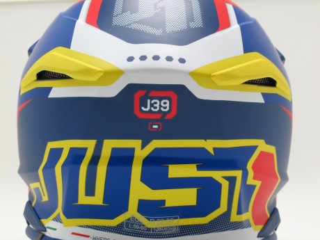 Шлем (кроссовый) JUST1 J39 REACTOR жёлтый/синий матовый (15844626932434)
