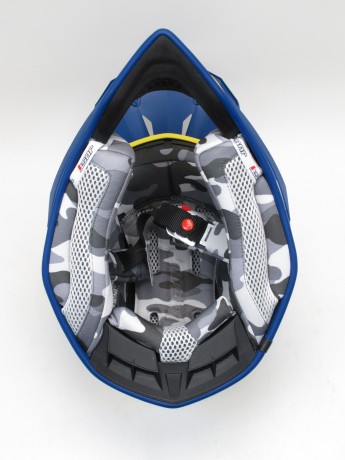 Шлем (кроссовый) JUST1 J39 REACTOR жёлтый/синий матовый (15844627196075)